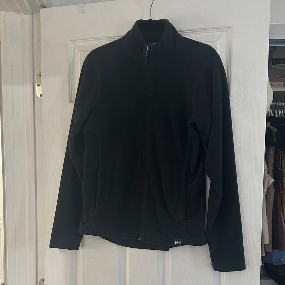REI Women's Black Fleece Zip Up Jacket
